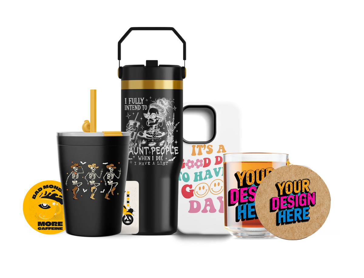 Custom UV DTF stickers and decals for hard surfaces