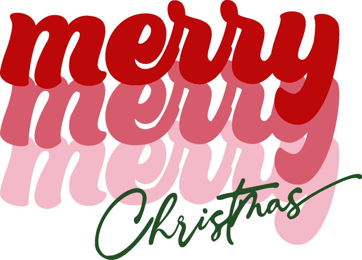 Christmas Merry Merry DTF Transfer