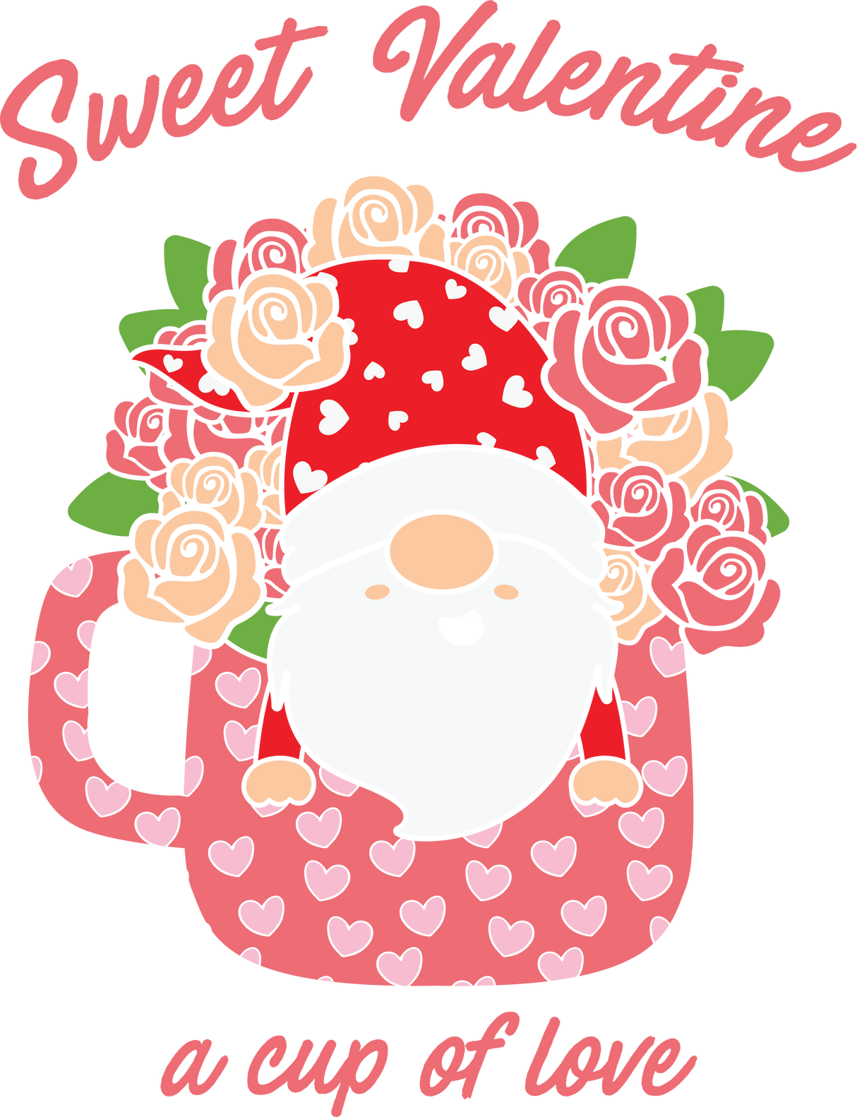 SWEET VALENTINE A CUP OF LOVE DTF Transfer ready2transfer