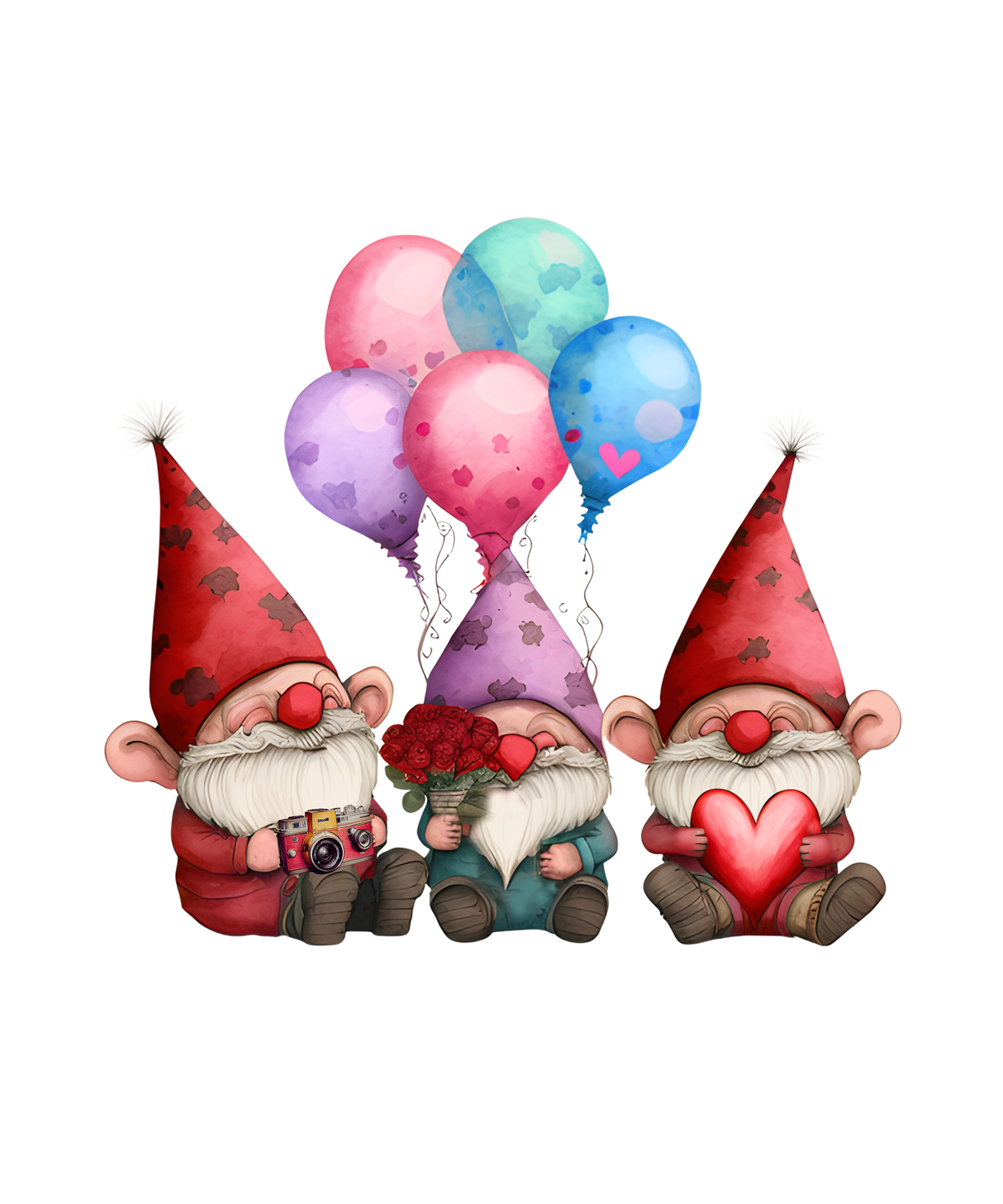 GNOMIES BALLOONS DTF Transfer ready2transfer