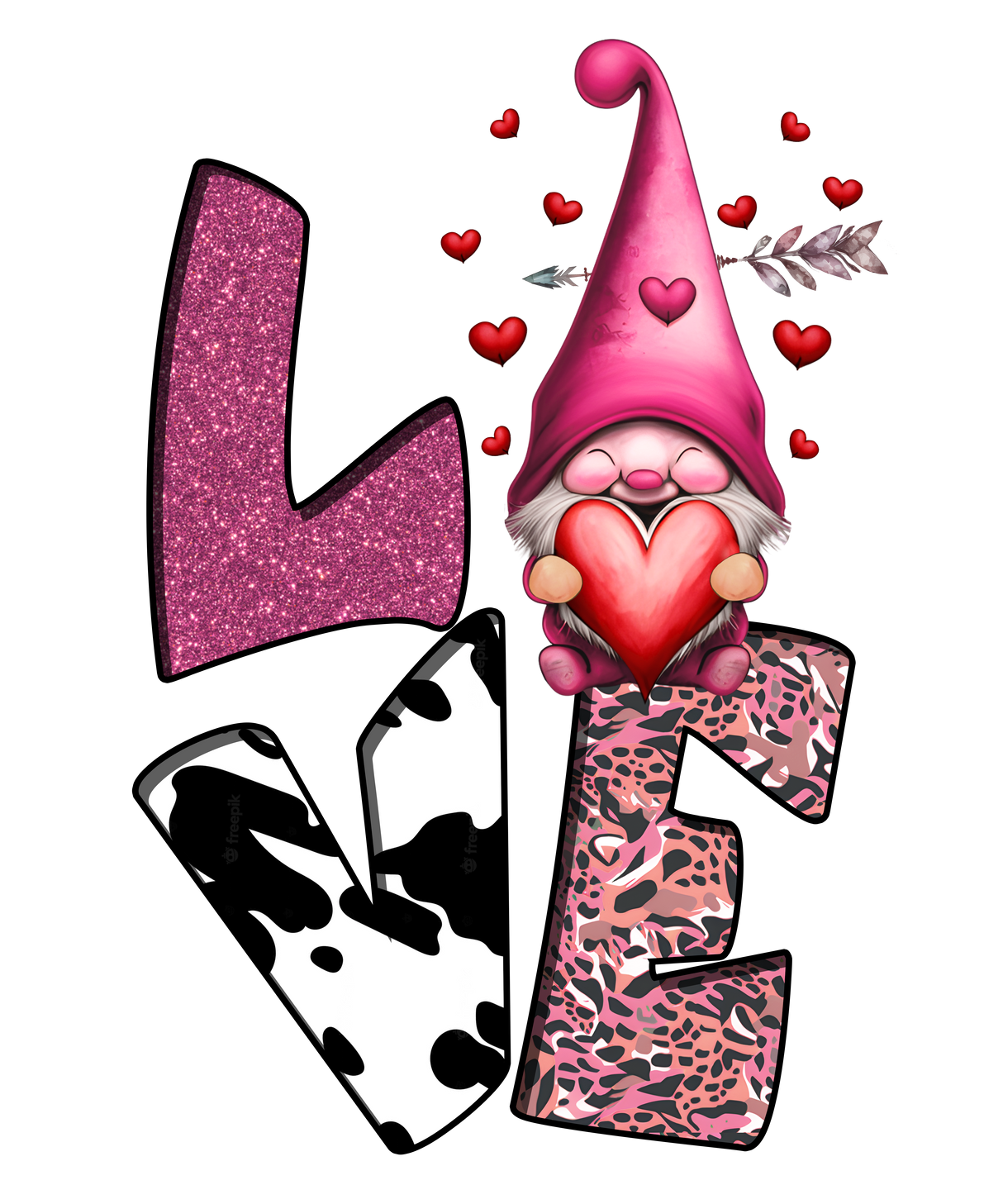 LO VE GNOMIES DESIGN DTF Transfer ready2transfer