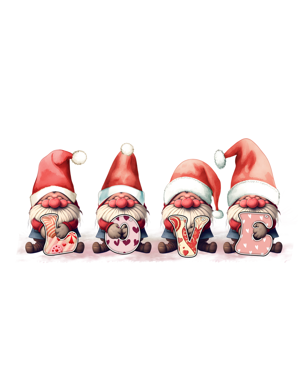 FOUR GNOMIES LOVE DTF Transfer ready2transfer