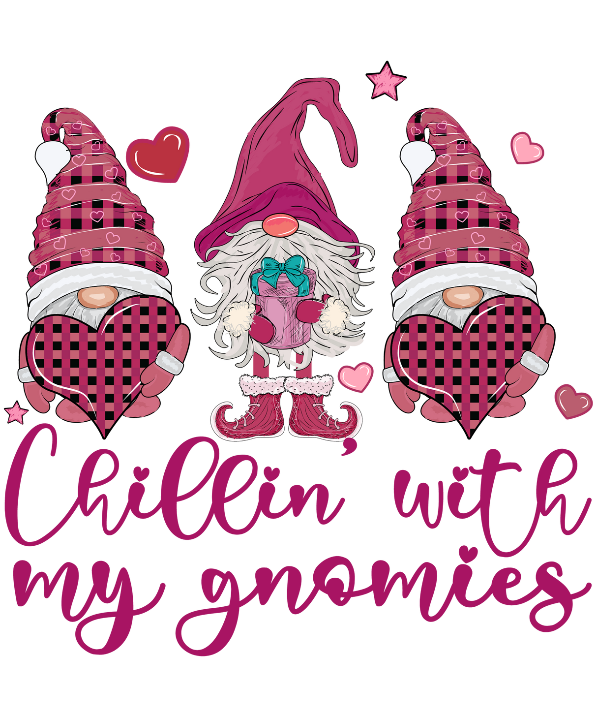 CHILLIN WITH MY BABY GNOMIES DTF Transfer ready2transfer