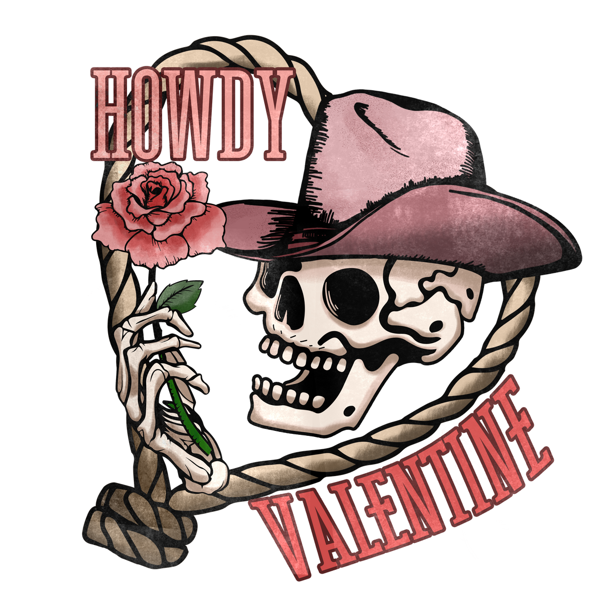 HOWDY VALENTINE DEATH DTF Transfer ready2transfer