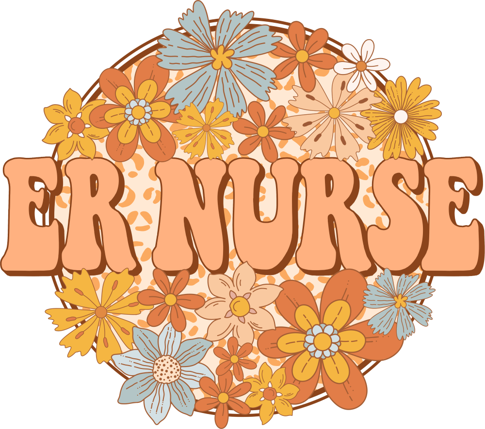 ER Nurse Retro - ER Nurse DTF Transfers ready2transfer