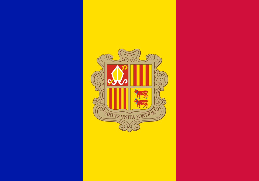 Andorra Flag - Country Flags DTF Transfers ready2transfer