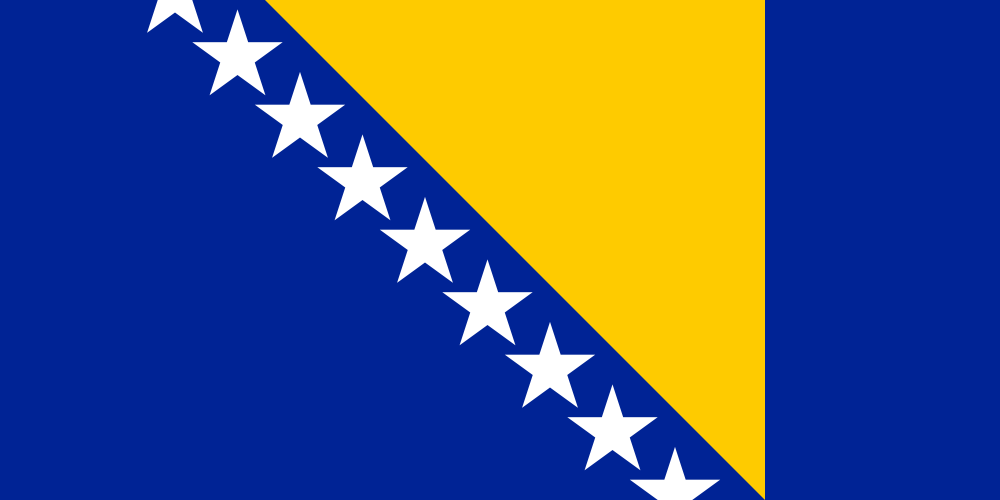 Bosnia and Herzegovina Flag - Country Flags DTF Transfers ready2transfer