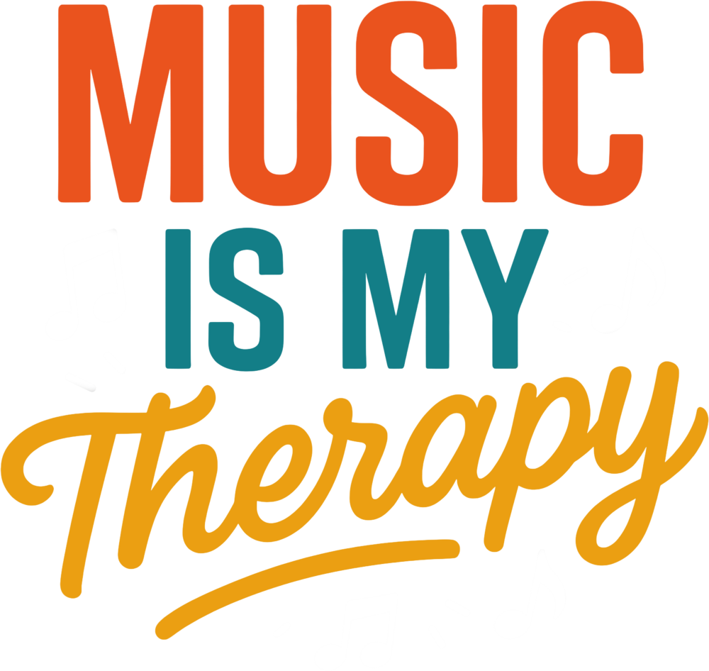 Music Is My Therapy - Music DTF Transfers ready2transfer Light Color Design (See Imaging)