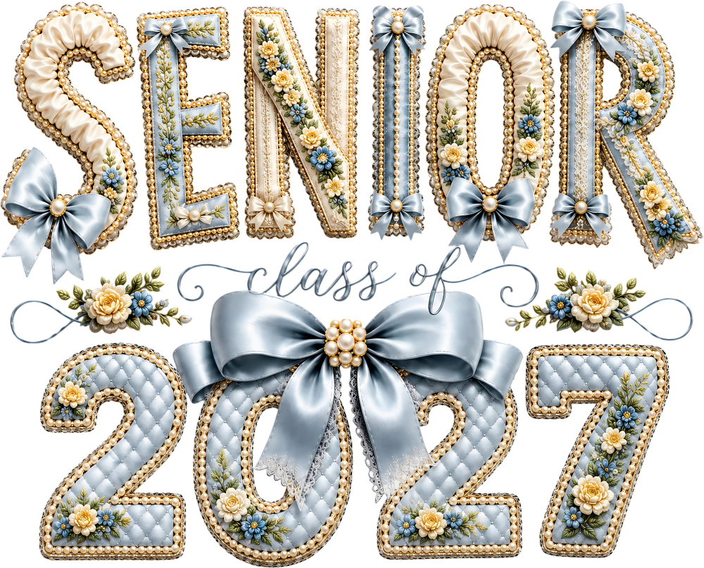 Senior Class Of 2027, Blue Ribbon - Senior DTF Transfers