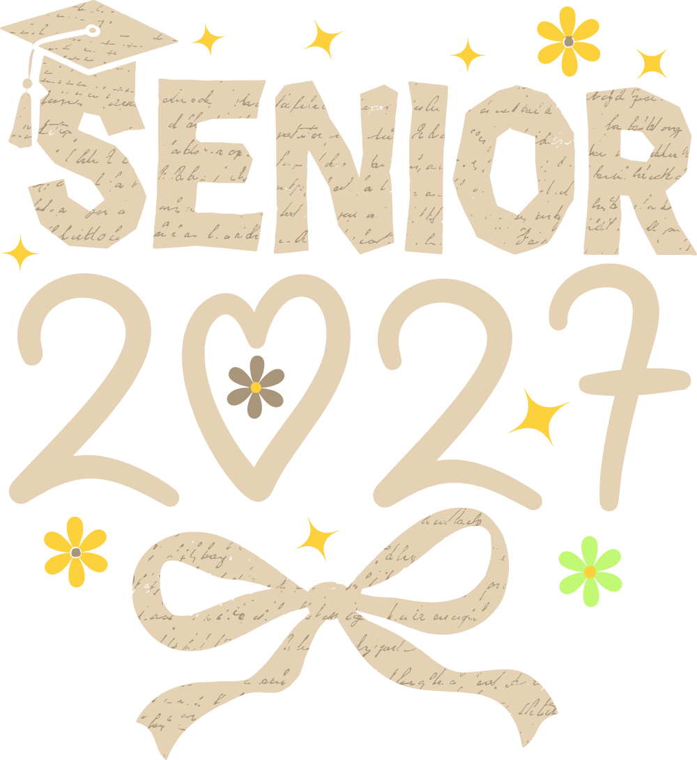 Senior 2027 Flowers - Senior DTF Transfers