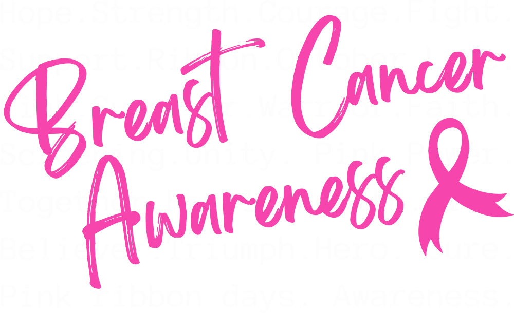 Breast Cancer Awareness B&W - Breast Cancer DTF Transfers