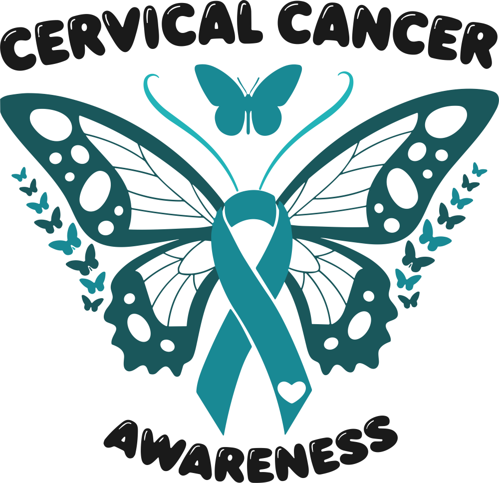 Teal Butterfly - Cervical Cancer DTF Transfers