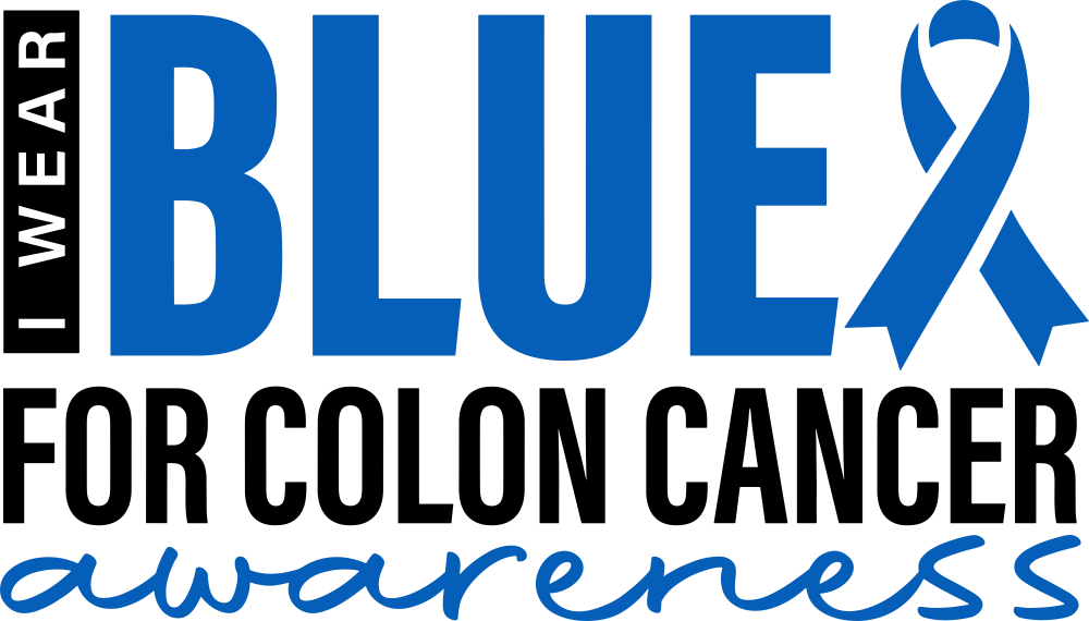 I Wear Blue For Colon Cancer Awareness - Colon Cancer DTF Transfers