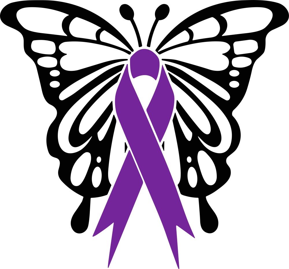 Butterfly & Ribbon - Hodgkin's Lymphoma Cancer DTF Transfers