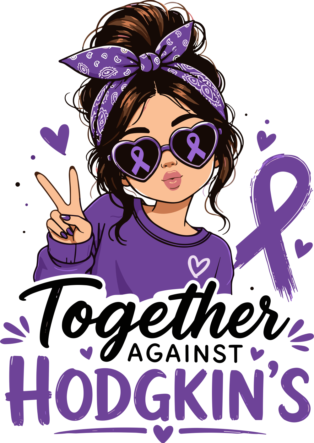 Together Against Hodgkin's - Hodgkin's Lymphoma Cancer DTF Transfers
