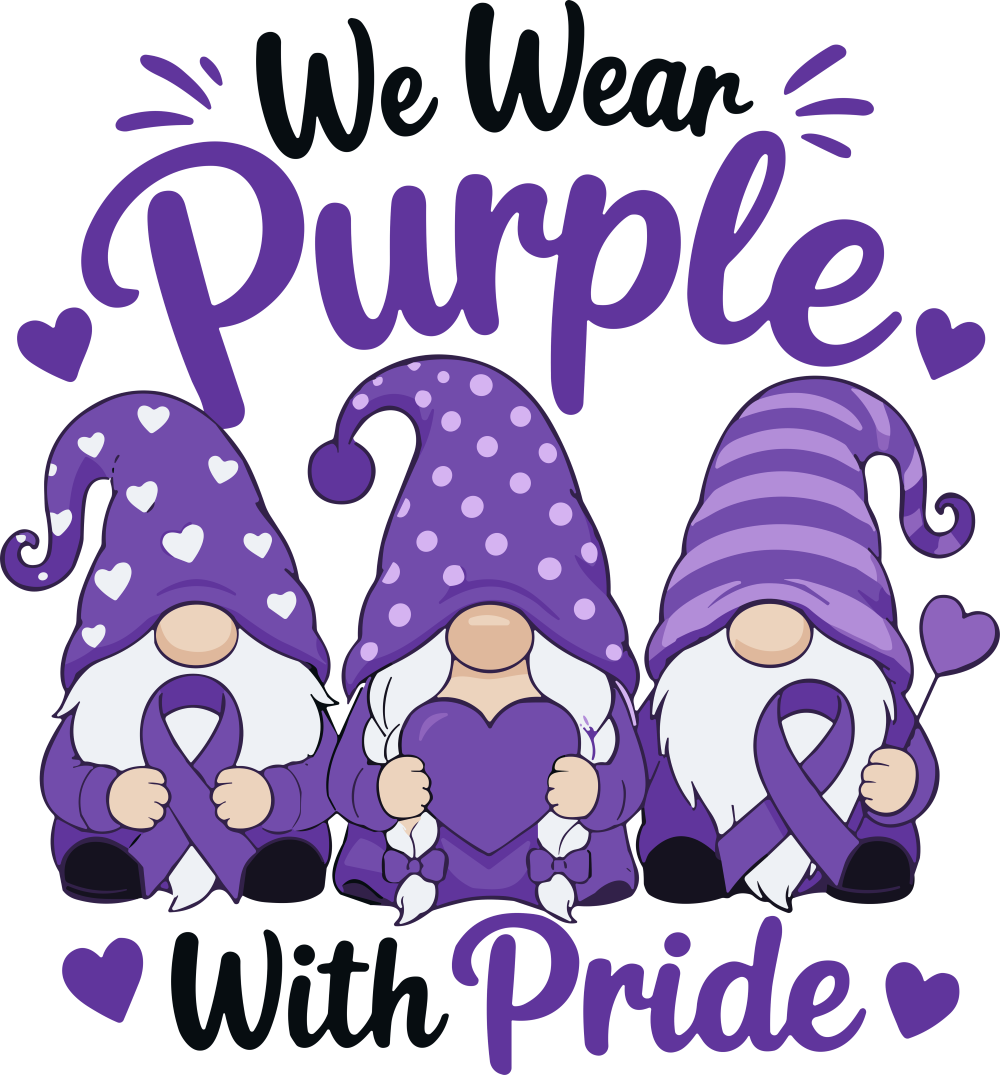 We Wear Purple With Pride - Hodgkin's Lymphoma Cancer DTF Transfers