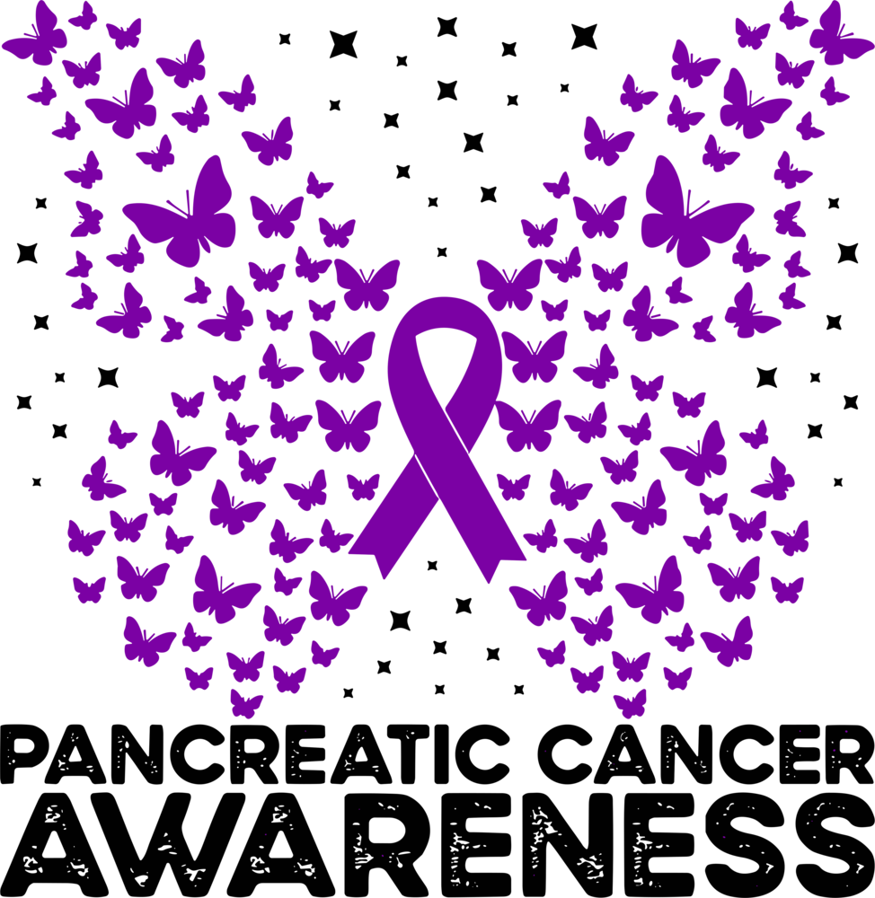 Pancreatic Cancer Awareness, Butterflies - Pancreatic Cancer DTF Transfers