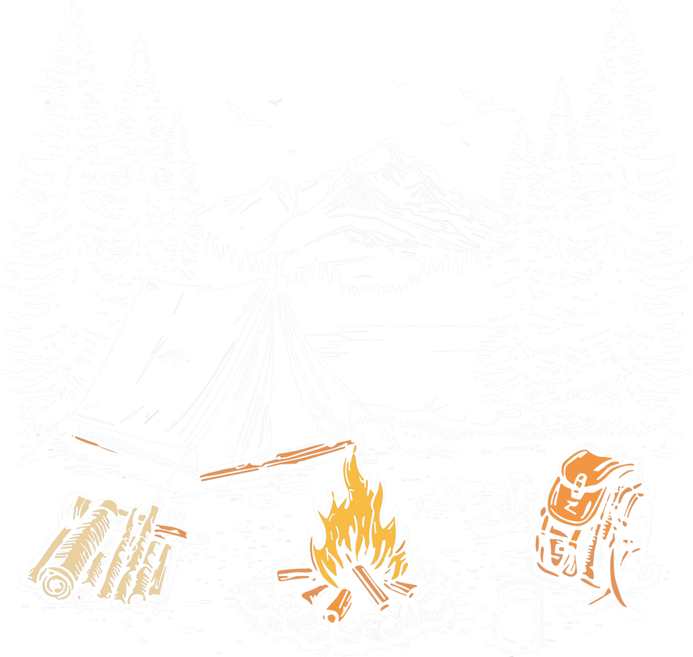 Camping Illustration - Camping DTF Transfers