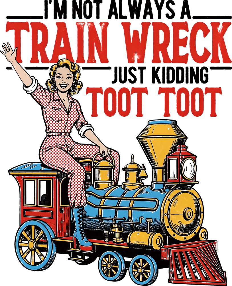 I'm Not Always A Train Wreck - Funny DTF Transfers