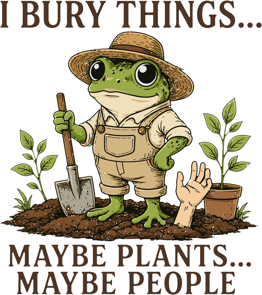 I Bury Things Maybe Plants, Maybe People - Gardening DTF Transfers
