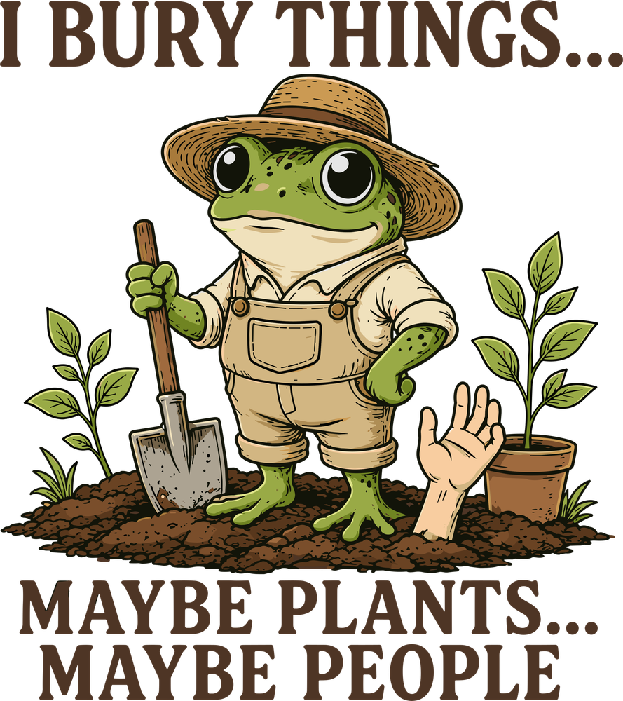 I Bury Things Maybe Plants, Maybe People - Gardening DTF Transfers