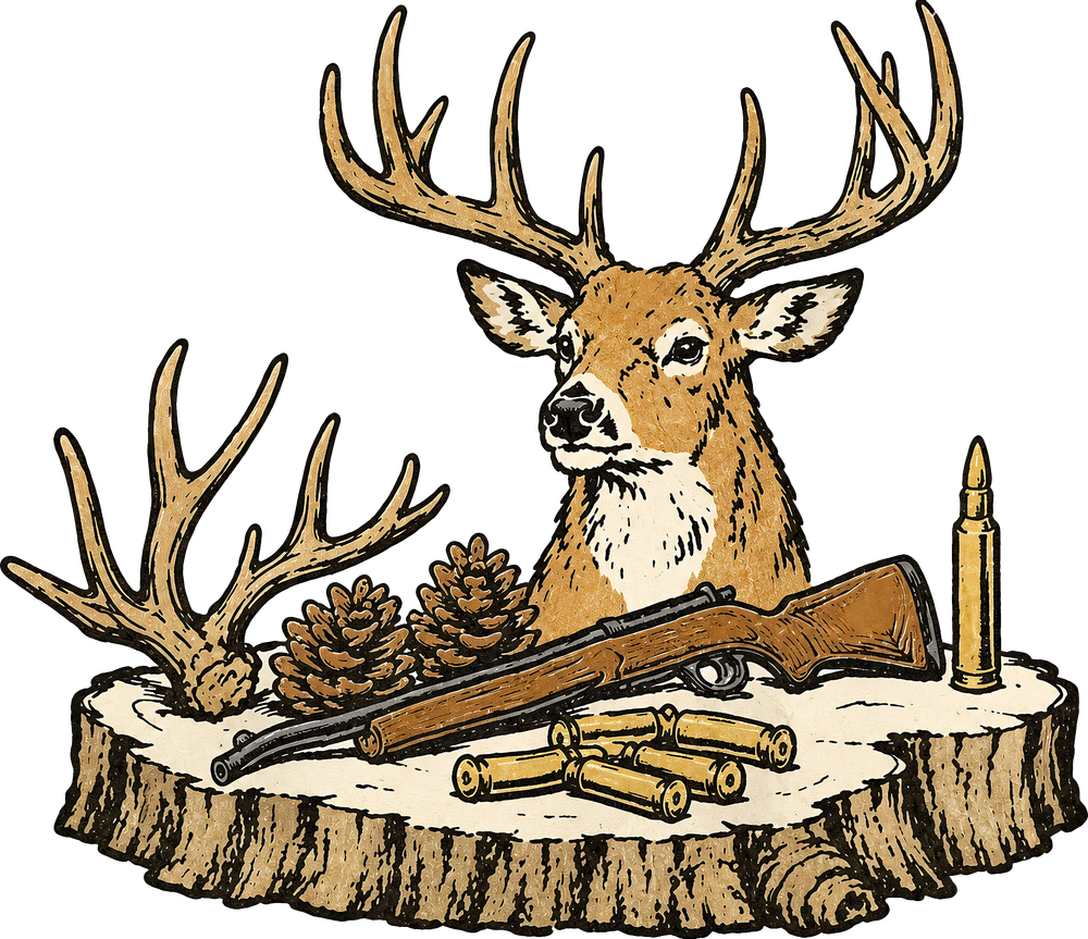 Deer & Rifle - Hunting DTF Transfers
