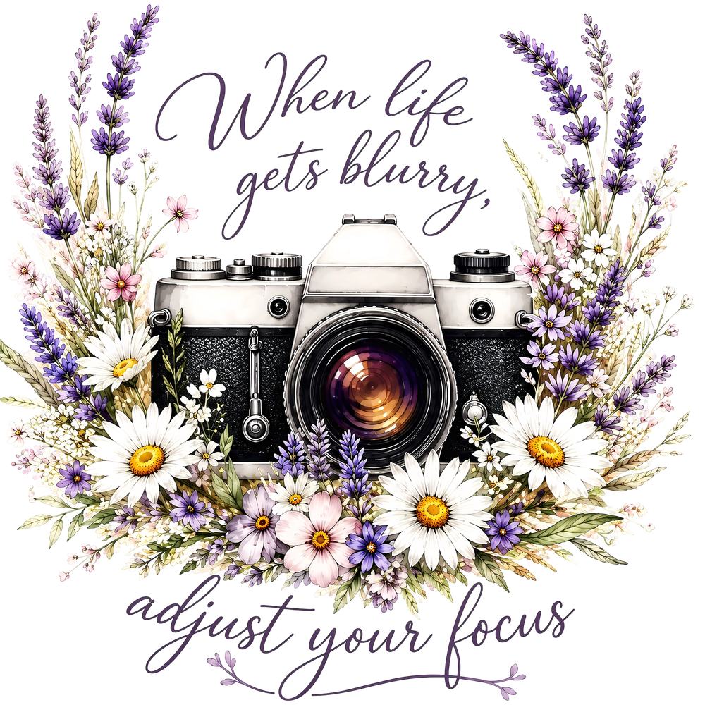 When Life Gets Blurry, Adjust Your Focus - Photography DTF Transfers