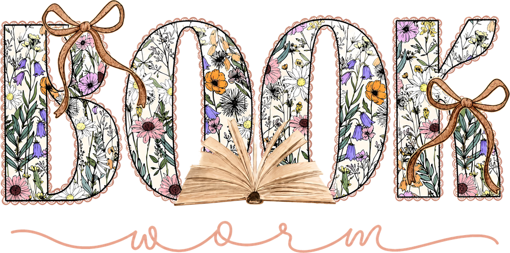 Bookworm Flowers - Reading DTF Transfers