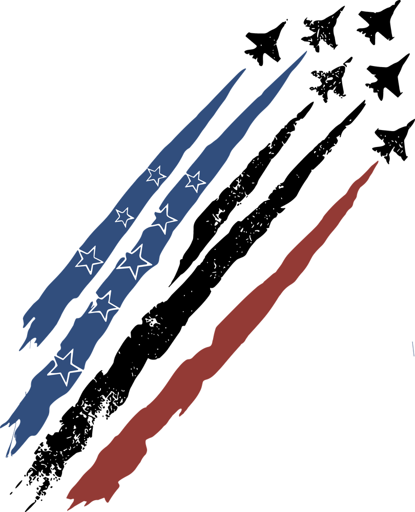 Air Force Jet Trails - Air Force DTF Transfers