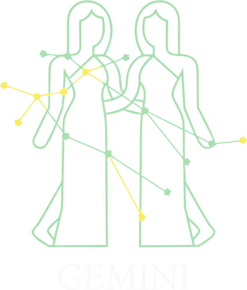 Gemini Teal Constellation - Zodiacs & Horoscopes DTF Transfers