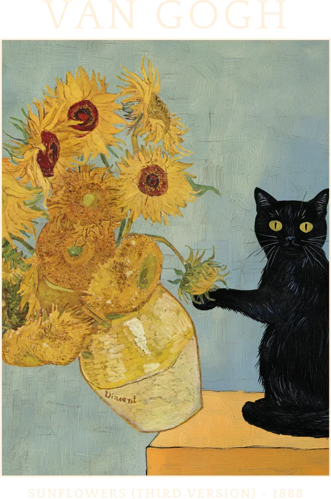 Van Gogh Sunflowers (Third Version) - Funny DTF Transfer