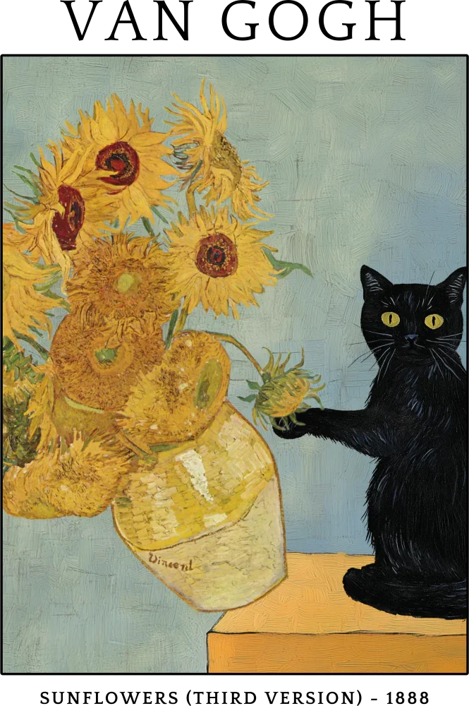 Van Gogh Sunflowers (Third Version) - Funny DTF Transfer