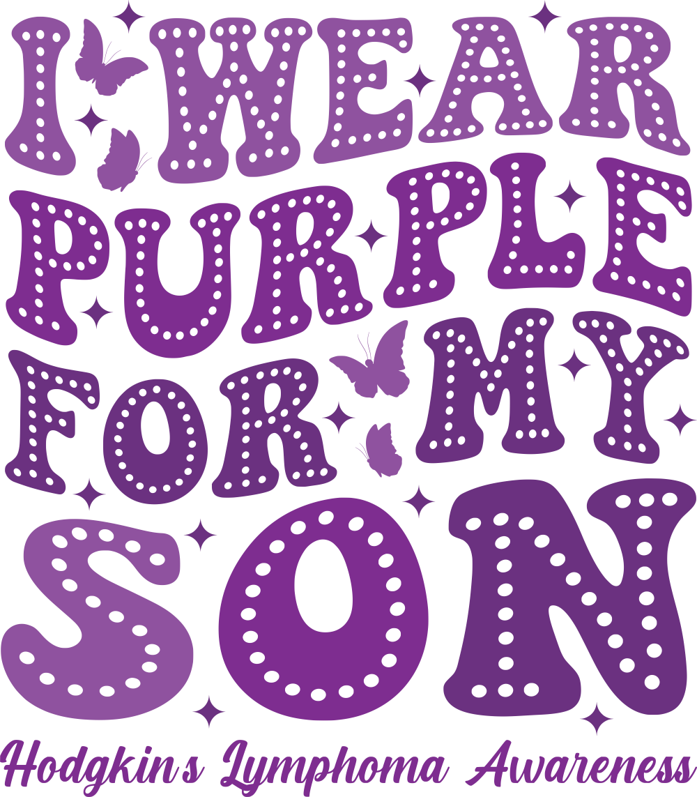 I Wear Purple For My Son - Lymphoma DTF Transfers