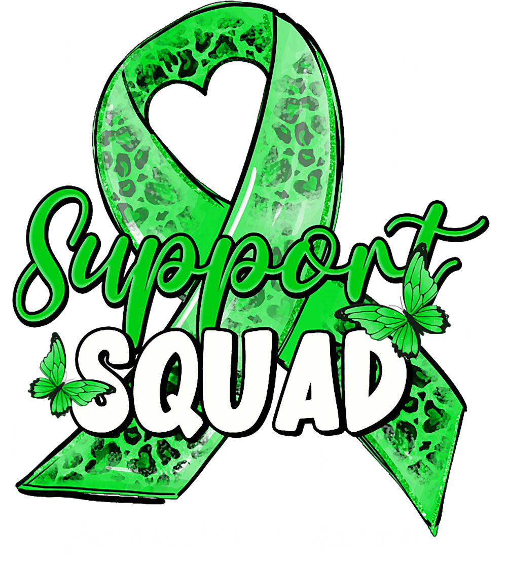 Support Squad, Leopard Print Ribbon - Lymphoma DTF Transfers