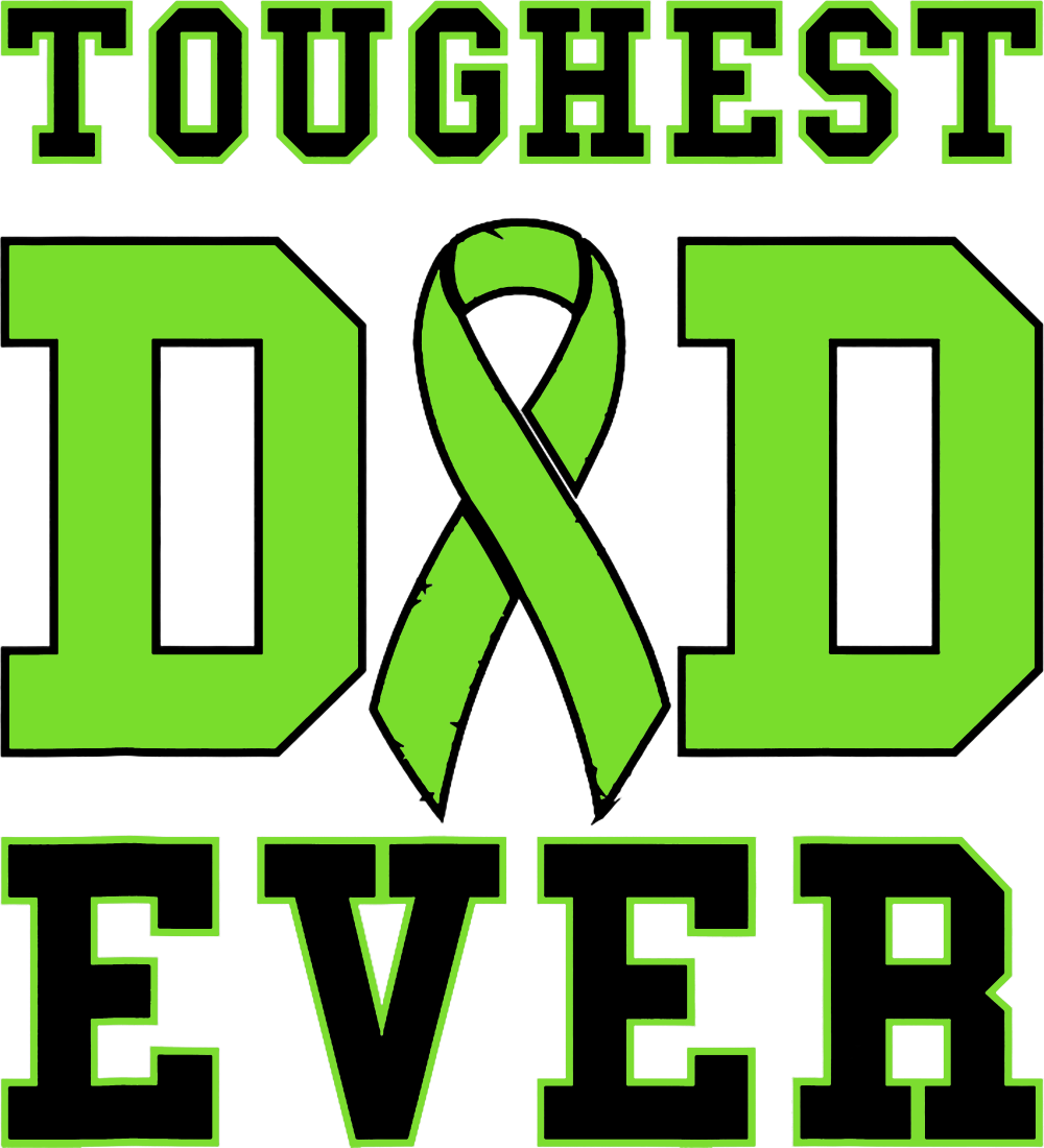 Toughest Dad Ever, Ribbon - Lymphoma DTF Transfers