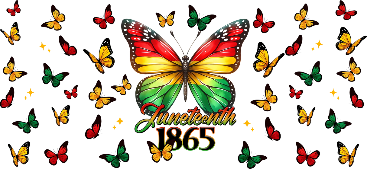 Juneteenth 1865 - Black History Month Cup Wrap UV Sticker Permanent UV DTF Decal