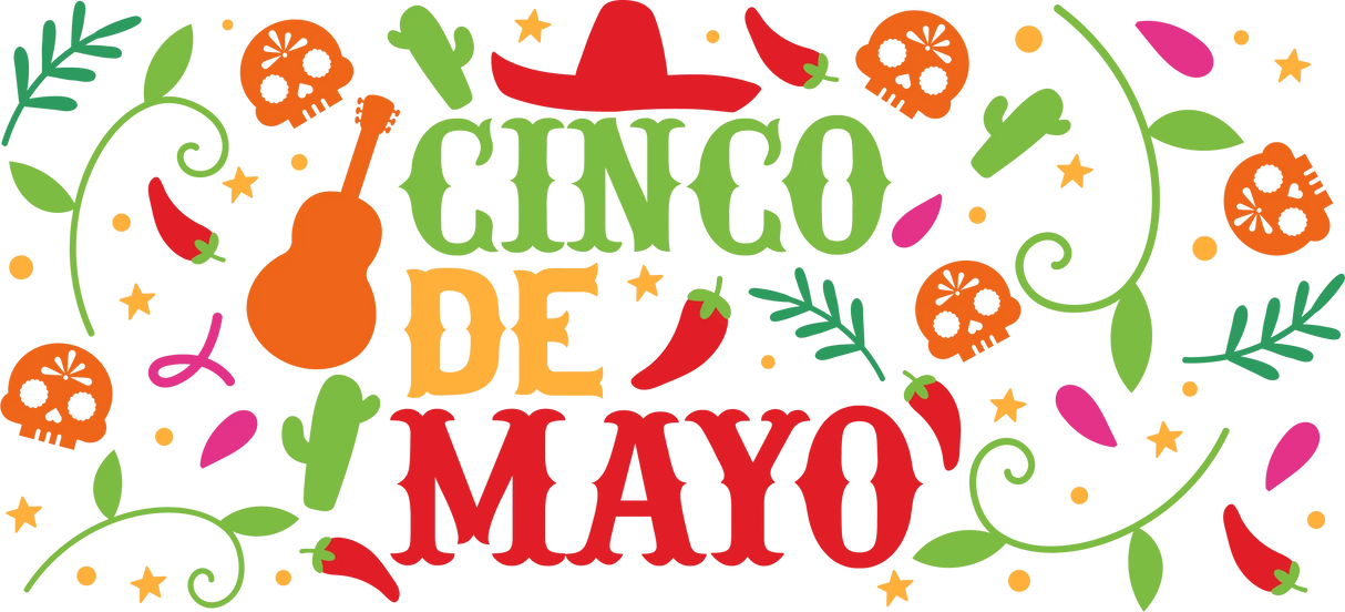 Cinco de Mayo - Cinco de Mayo Cup Wrap UV Sticker Permanent UV DTF Decal
