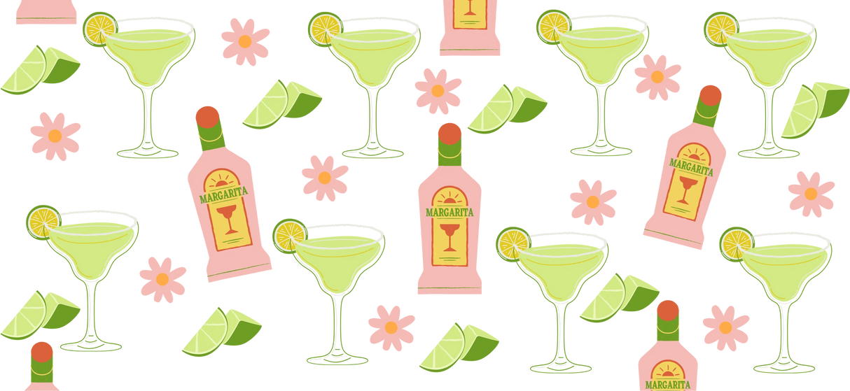 Margarita Design - Cinco de Mayo Cup Wrap UV Sticker Permanent UV DTF Decal