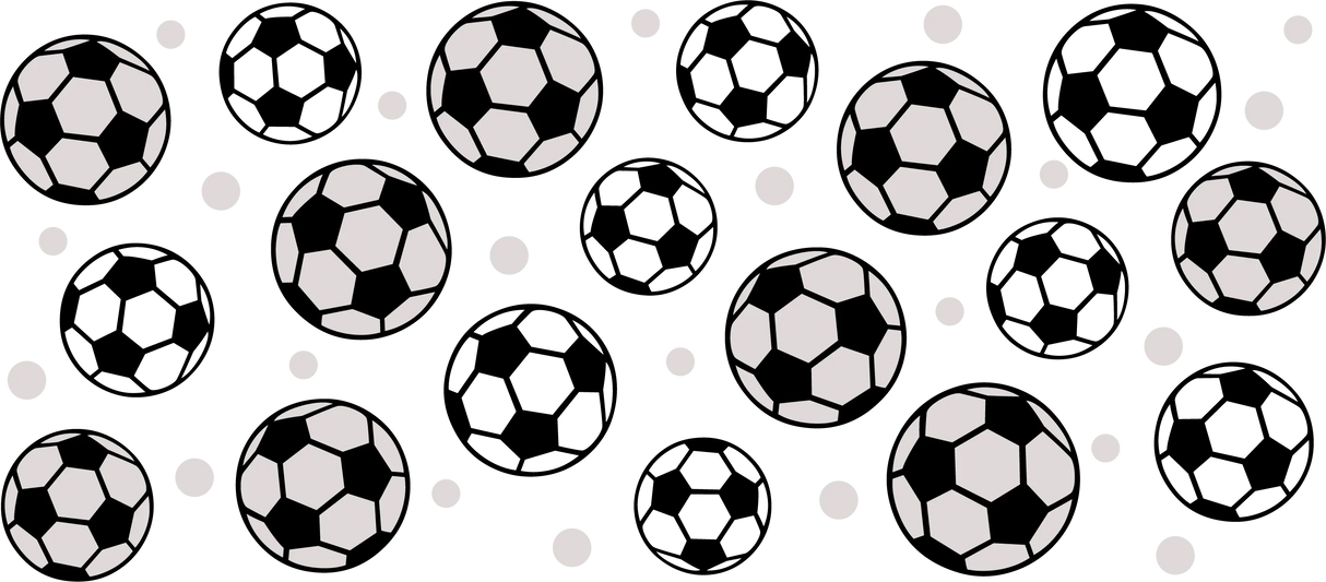 Soccer Ball Black And White - Soccer Cup Wrap UV Sticker Permanent UV DTF Decal