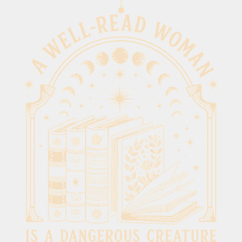 A Well Read Woman - Reading DTF Transfers - Adult Unisex - S & M (10’’) / Light Color Design (See Imaging)