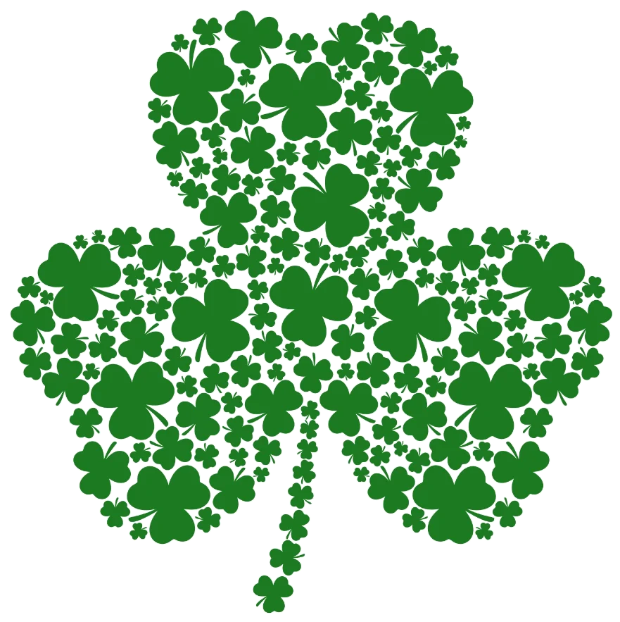 Clover St. Patrick's Day DTF Heat Transfer, Saint Patricks Day Design, St Paddys Day DTF ready2transfer Green