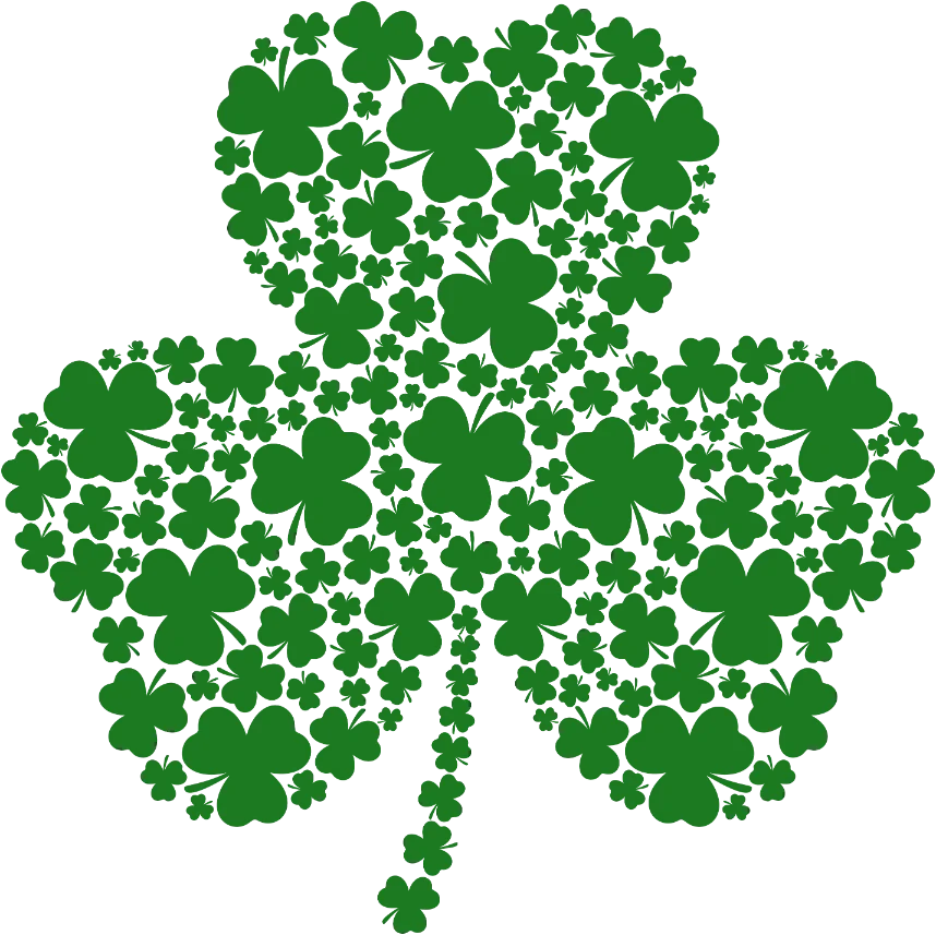 Clover St. Patrick's Day DTF Heat Transfer, Saint Patricks Day Design, St Paddys Day DTF ready2transfer White