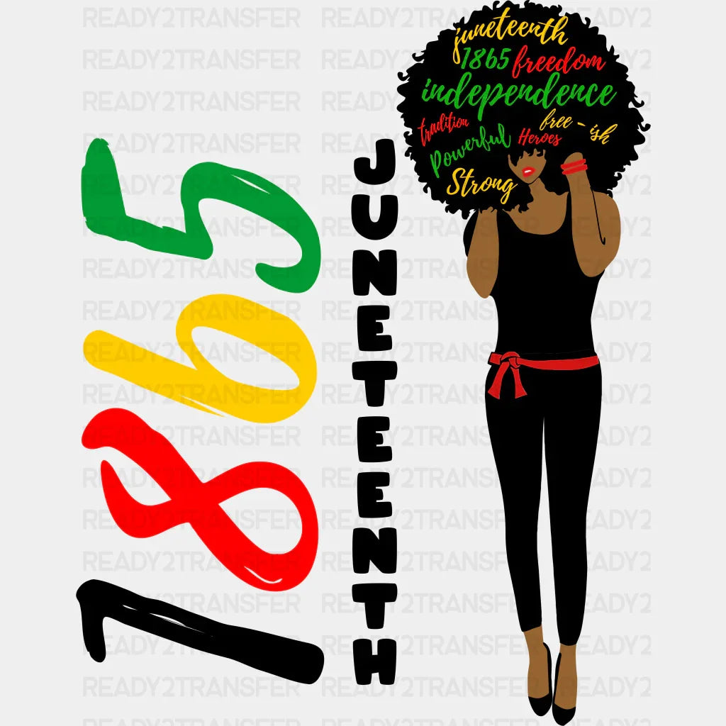 Afro Black Woman 1865 Blm Dtf Transfer Adult Unisex - S & M (10’) /