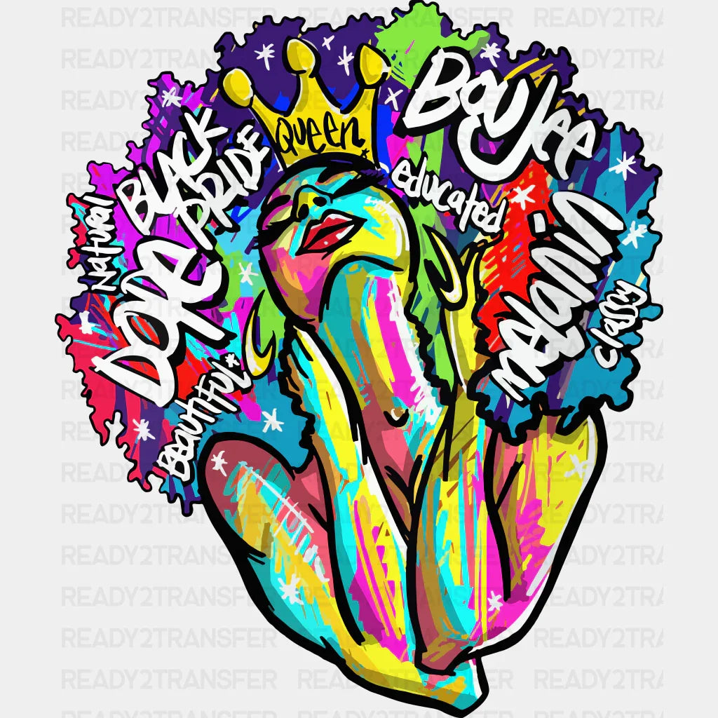 Afro Women Graffiti Design Blm Dtf Transfer