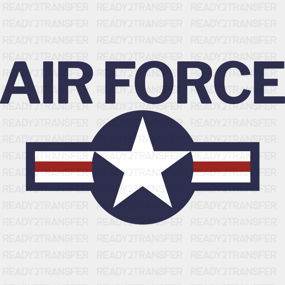 Air Force - Air Force DTF Transfers - Adult Unisex - S & M (10’’) / Dark Color Design (See Imaging)