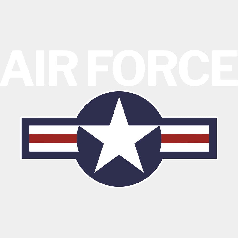Air Force - Air Force DTF Transfers - Adult Unisex - S & M (10’’) / Light Color Design (See Imaging)