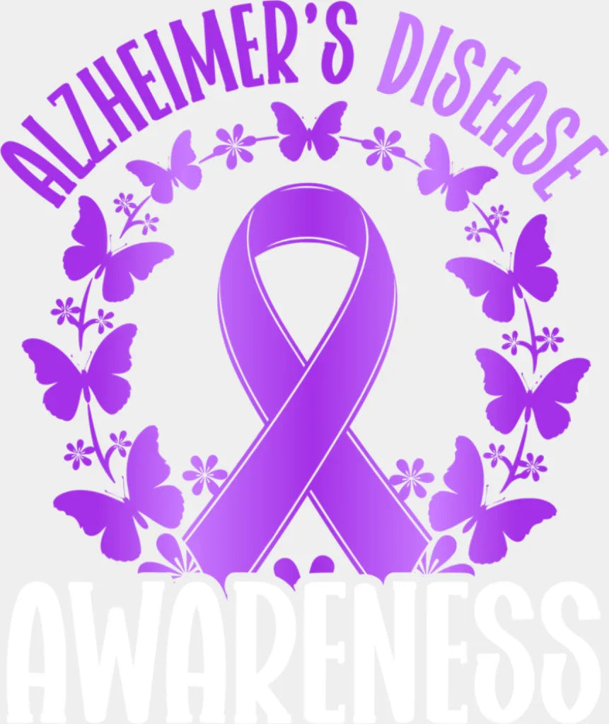 Alzheimer's Disease Awareness - Alzheimer's Disease DTF Transfer ready2transfer Light Color Design (See Imaging)