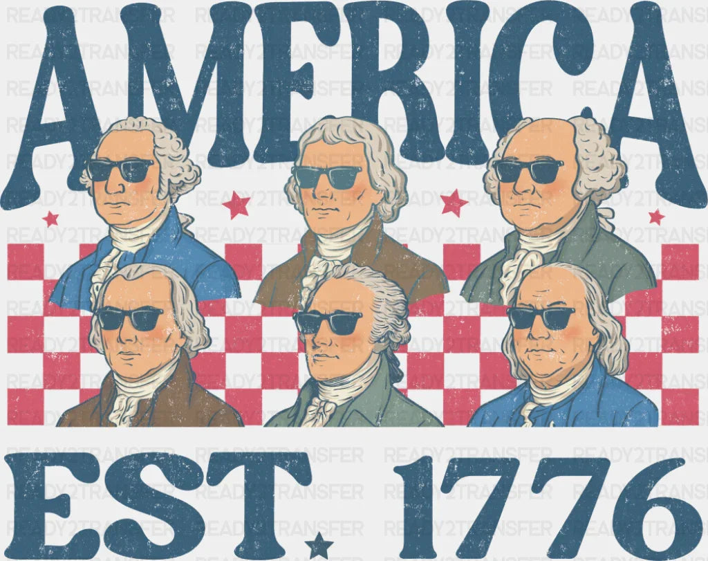 America EST. 1776 Founders - 4th Of July DTF Transfer