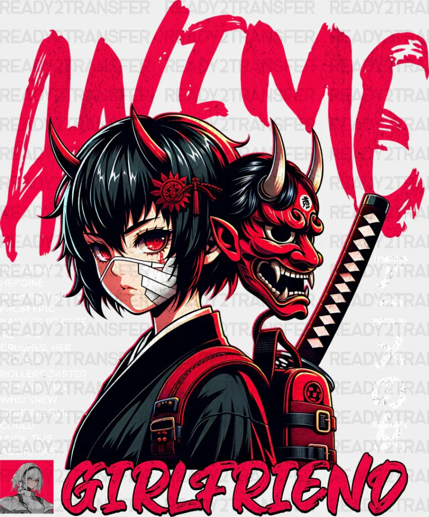 Anime Girlfriend - Dtf Heat Transfer