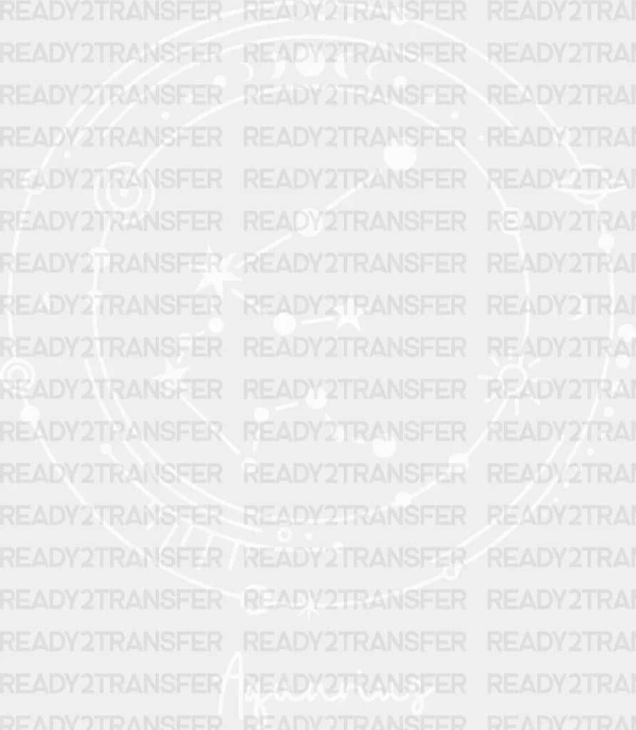 Aquarius Constellation Design - Zodiac Dtf Transfer Adult Unisex S & M (10’’) / Light Color